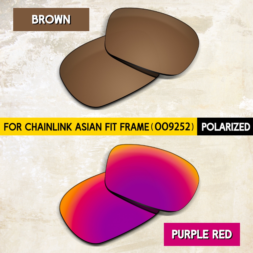 Polarized Lenses Replacement for Oakley Chainlink Asian Fit OO9252 57mm  Sunglasses Frame, 100% UV Protection | Perfect Fit | Easy Installation |  Shopee Singapore
