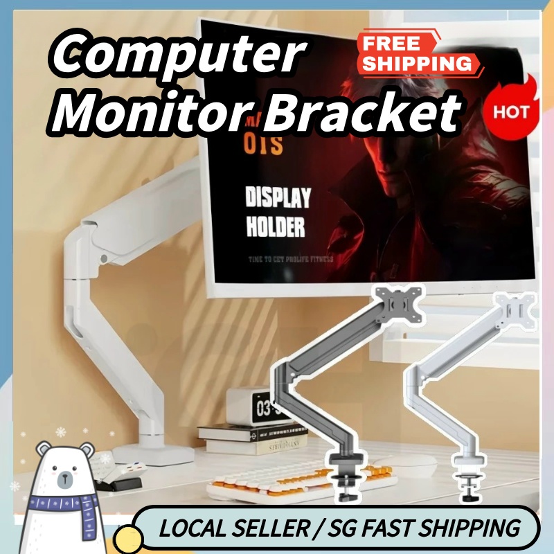 SG Stock Computer Monitor Bracket Adjustable Monitor Arm Computer Stand ...