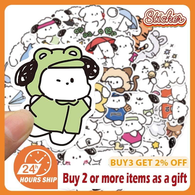 50pcs Yowoyowoo Little Dog Stickers Cute Cartoon Graffiti DIY Phone ...