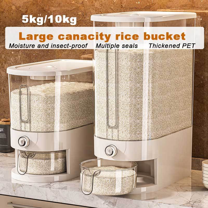 Rice Dispenser Rice Auto Dispenser Storage Container with Measuring Cup ...