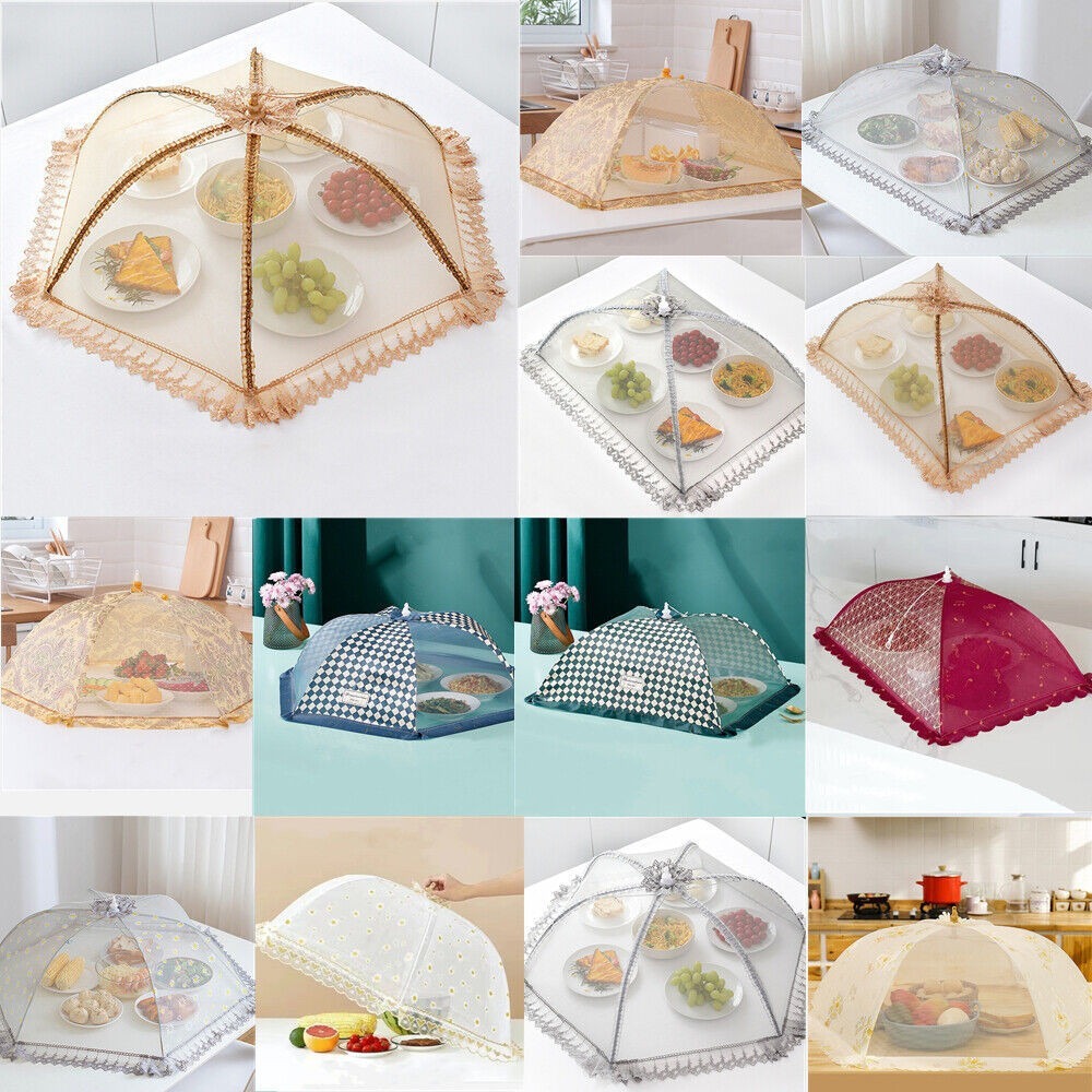 1pcs collapsible kitchen food cover mosquito net cover picnic table ...