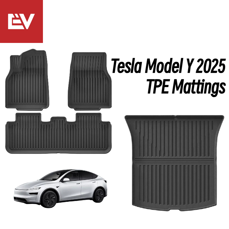 For Tesla Model Y Juniper 2025 New Edition TPE Floor Mattings & Trunks ...
