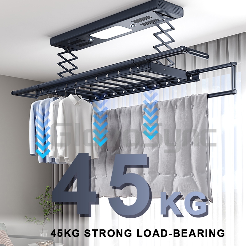 GLOVOSYNC Automated Laundry Rack / Smart Laundry System / Stretchable ...