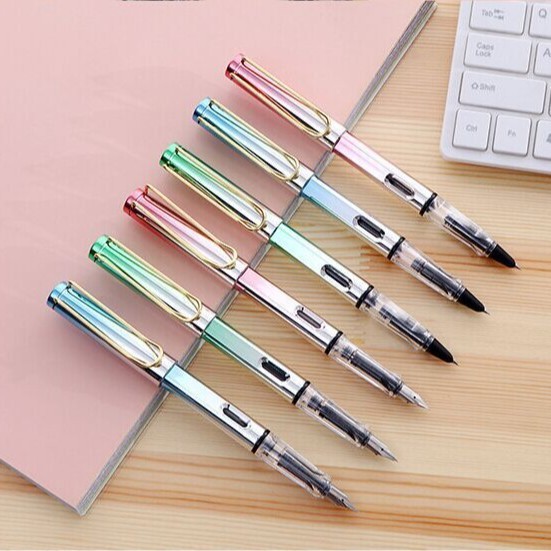 Gradient Color Fountain Pen 0.5MM Nib Calligraphy Signature School ...