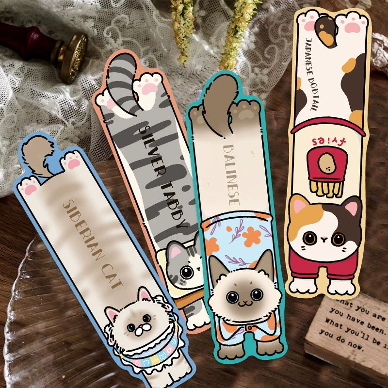 30pcs/set Kawaii Cats Bookmarks Cute Kitten Book Page Holder Reading ...