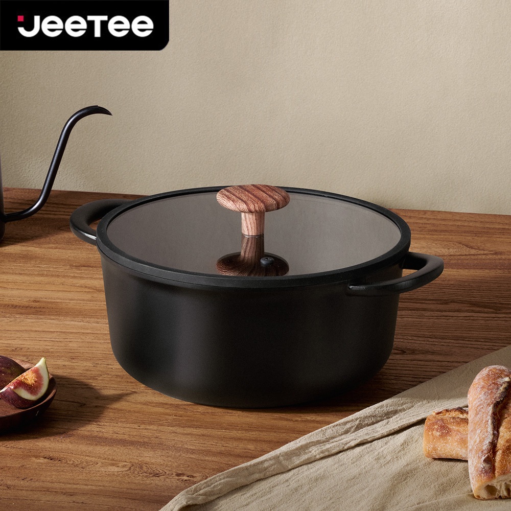 【New Arrival】JEETEE BlackShield Non Stick Casserole with Lid Original ...