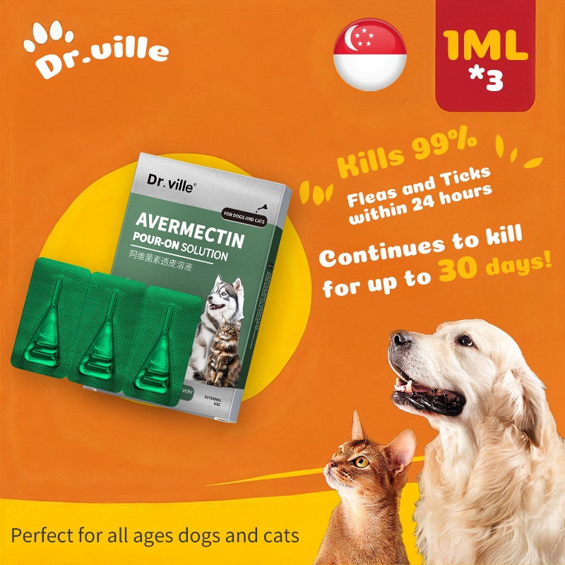 Picture of Dr.ville Anti Tick And Flea for Cats and Dogs Tick and Flea Treatment ...