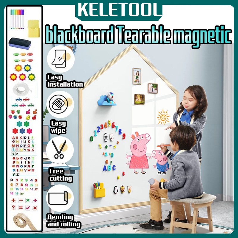 Magnetic children's blackboard wall stickers graffiti board soft ...