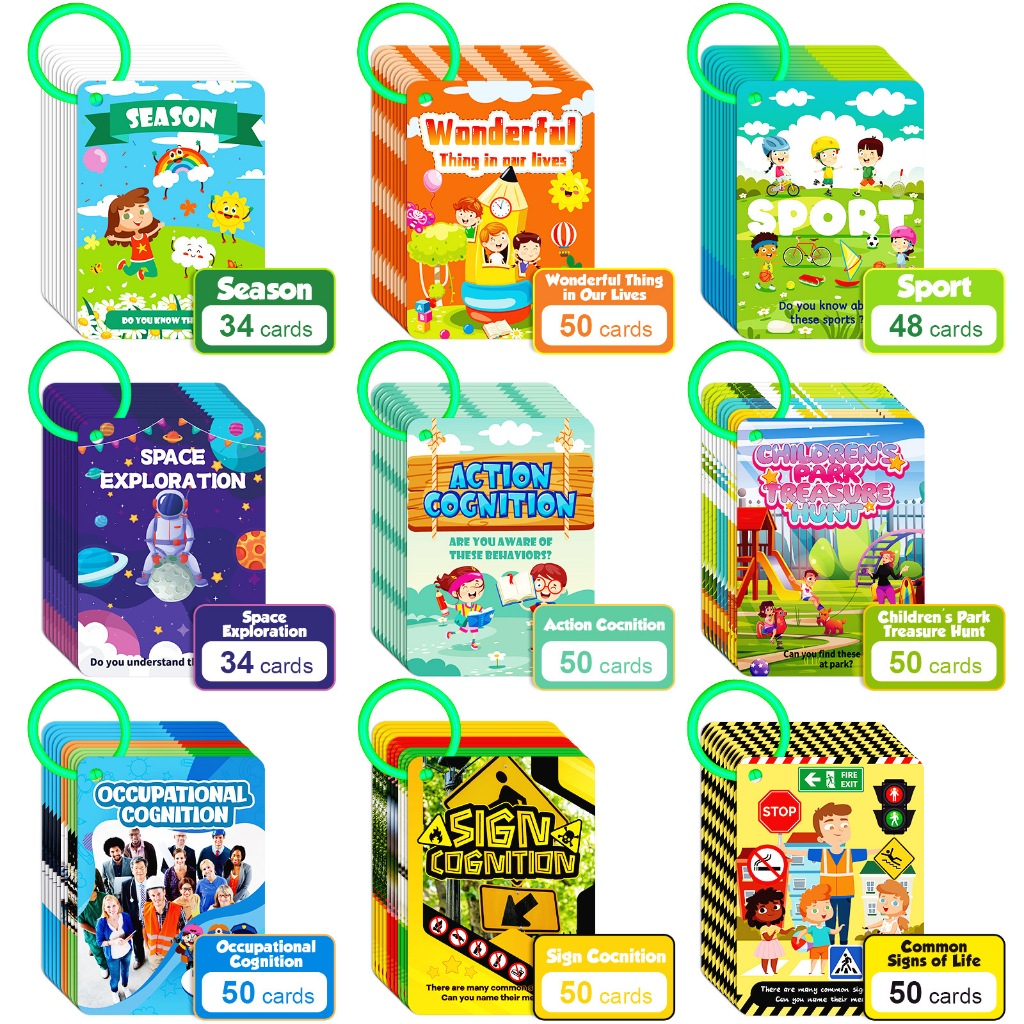 16 Types Kids Learning Flash cards Toddlers Educational Flashcard ...