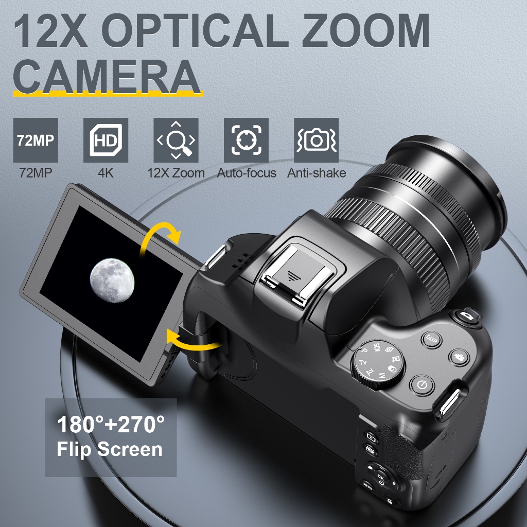 Findsmile W3 is an entry-level single-lens reflex camera. It has a 12x ...