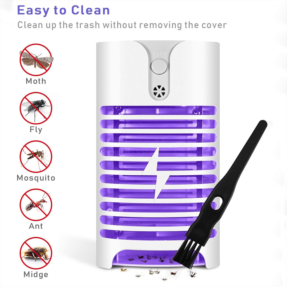 Mini Electric Shock Mosquito Killer Lamp LED Trap Insect Ultraviolet ...