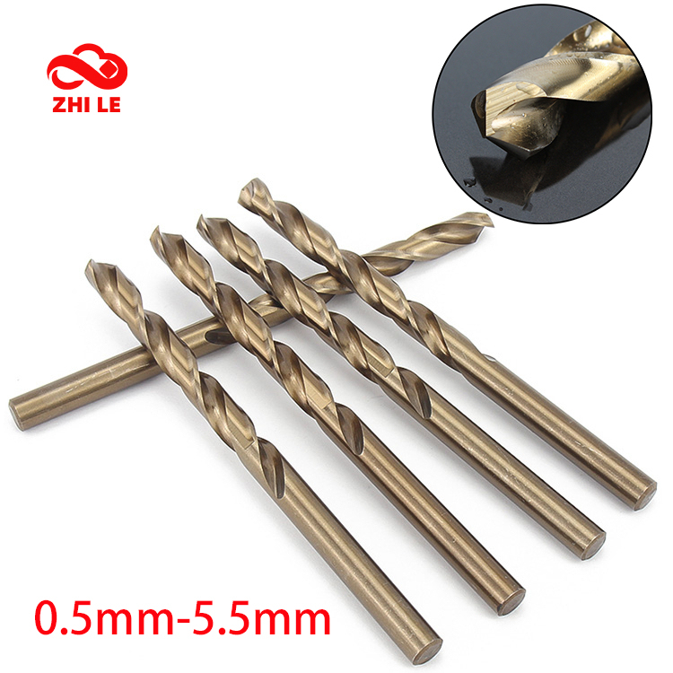 0.5mm-5.5mm HSS M35 Cobalt Twist Drill Bit High Speed Steel Metal ...