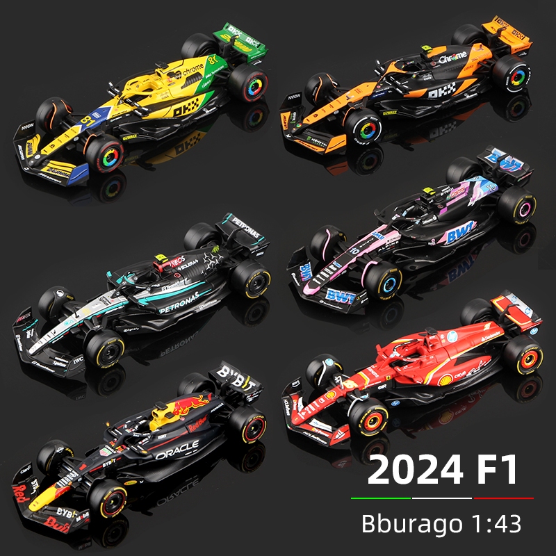 Bburago 1:43 2024 F1 Model Alloy Miniature Diecast Formula Racing Car ...