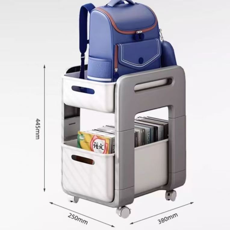 【3/4th floor】School Bag Storage Rack Movable Trolley Book Storage Rack ...
