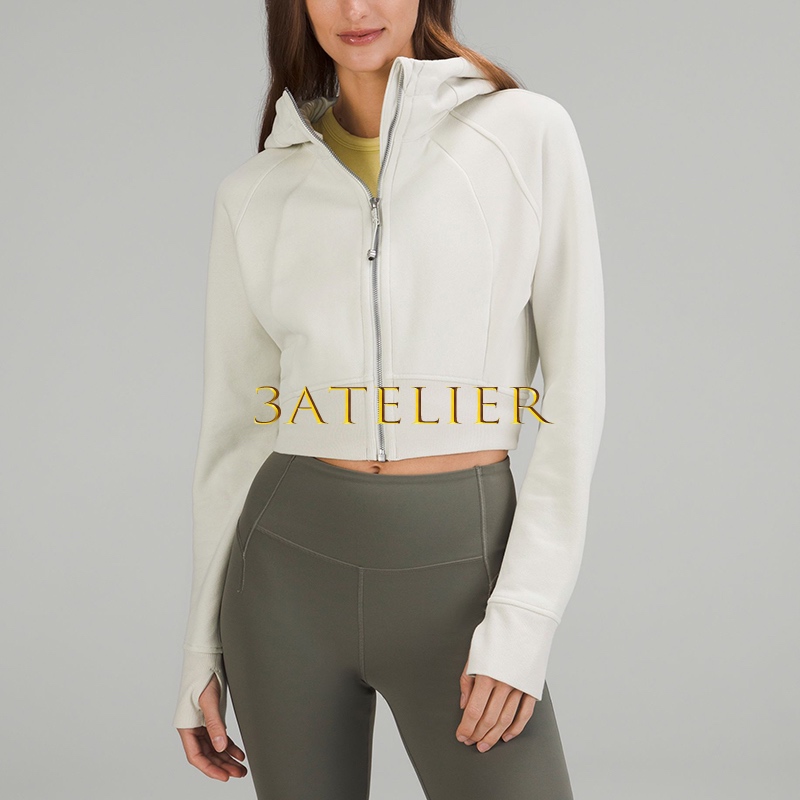 lululemon Scuba Full-Zip Cropped Hoodie 8Color | Shopee