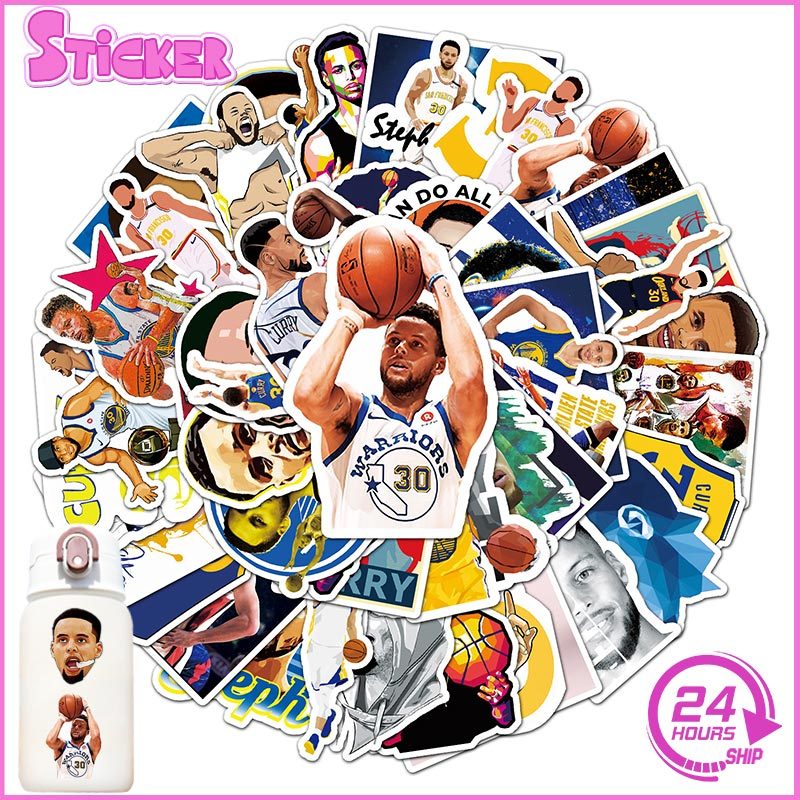 50PCS Stephen Curry Stickers NBA Basketball Star Vinyl Waterproof For ...