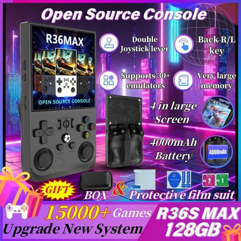 Mini R36S Max Retro Handheld Video Game Console System 4 Inch IPS ...