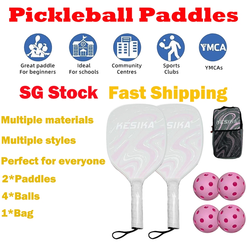 【SG stock Fast Shipping】Pickleball Rackets Set Pickleball Paddle Set of ...