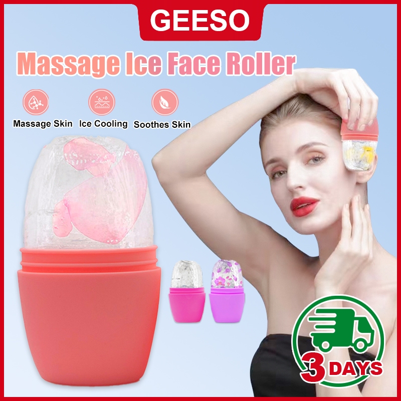 GEESO Massage Ice Face Roller Face Eye Reusable Beauty Ice Facial ...