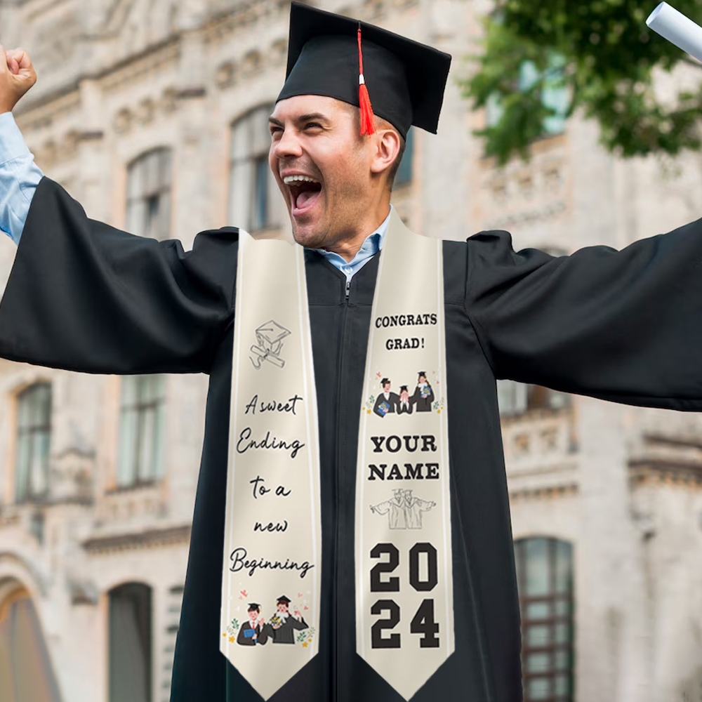 Customized 2025 Graduation Stole Shoulder Strap For Student Graduation ...