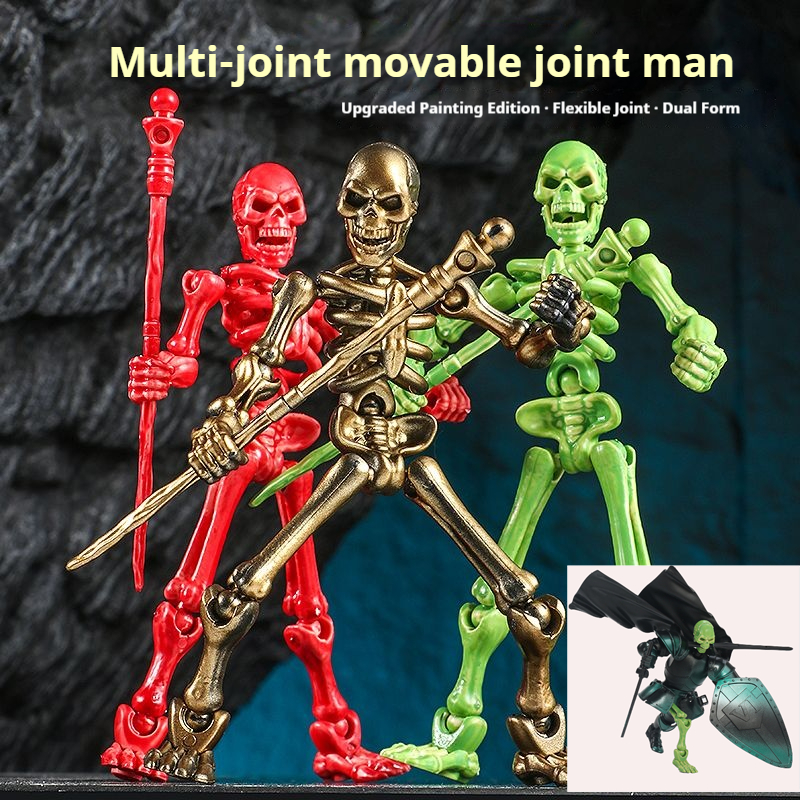 Skeleton Soldier Bone Man Magnetic Version Multi-Joint Movable Action ...