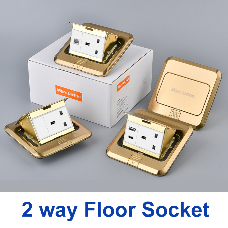 Multi 13A UK 2 way floor socket porous tunnel multi-function wiring ...