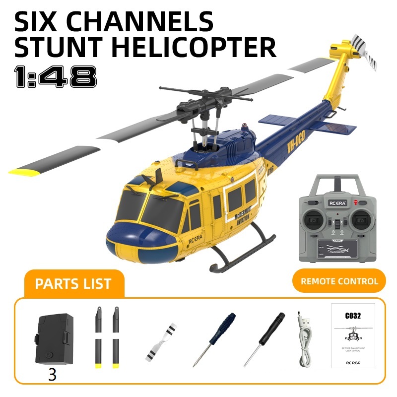RC ERA C032 UH-1 Huey 1/48 Scale RC Helicopter 2.4G 6CH 6-Axis