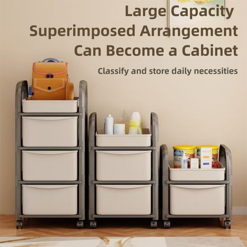 Silent schoolbag storage rack movable cart book storage rack home ...
