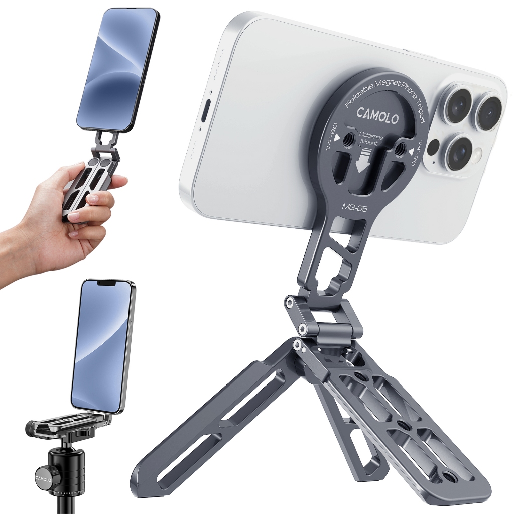 CAMOLO MG05 Magnetic Phone Tripod Mount Desktop Stand Multi