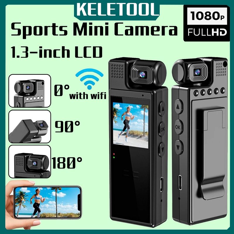 Mini Camera 1080P Wifi 1.3 Inch Screen Portable Digital Video Recorder ...