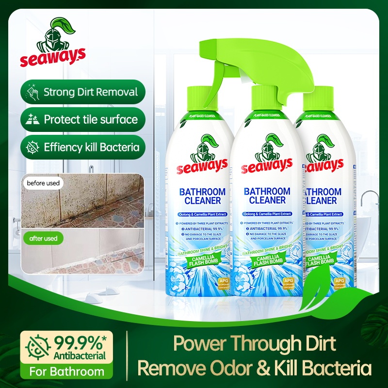 Seaways bathroom cleaner Liquid Brush Spray Stain Remover Foam Glass ...