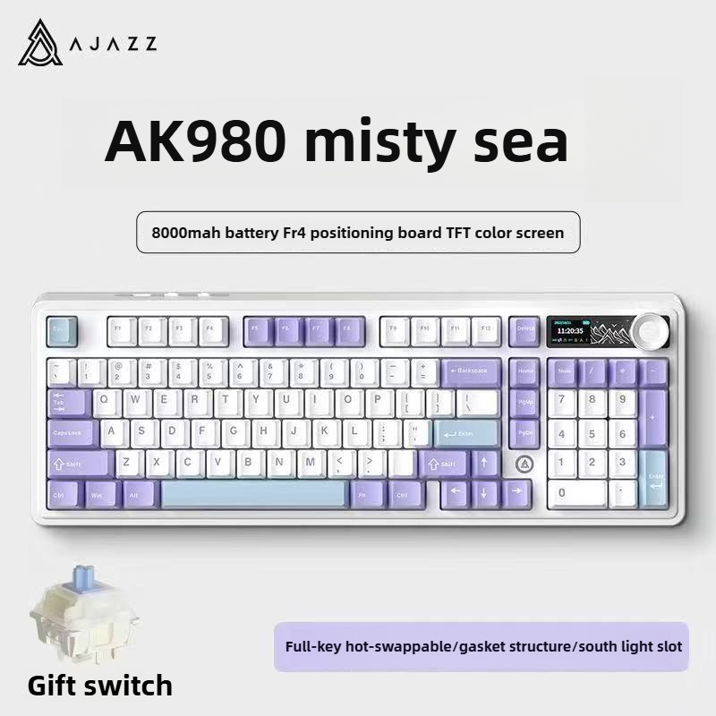 Local Delivery】AJAZZ AK980 Mechanical Keyboard with Screen