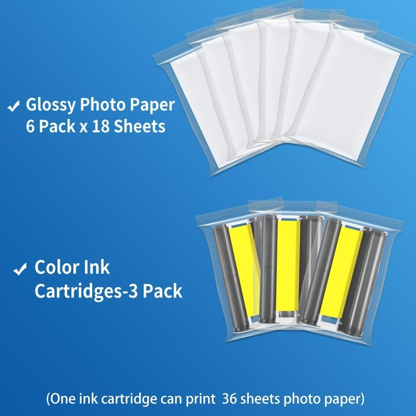 [in stock] Compatible Canon Selphy CP1300 CP1500 Paper and Ink KP-108IN ...