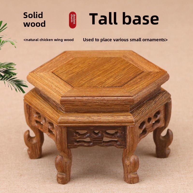 Door Frame Base Solid Wood Hexagonal Platform Base Rosewood Crafts ...