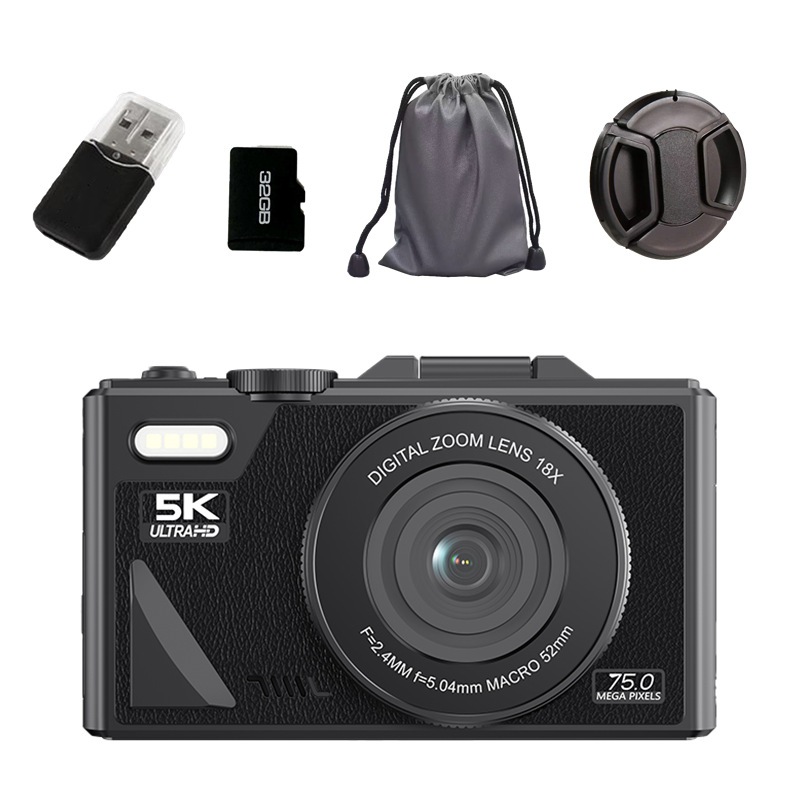 Digital Camera 4K, 64MP 18X Digital Zoom Compact
