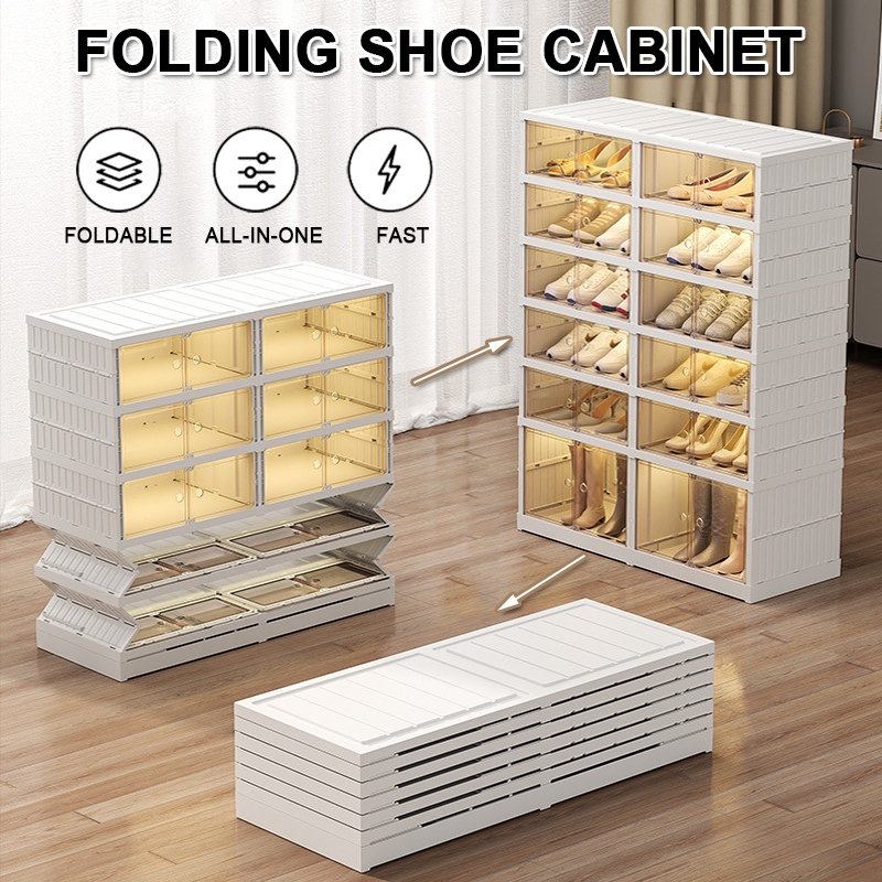 [No Installation Required]Foldable Transparent Shoe Box No Installation ...