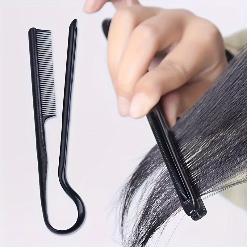 V-Shaped Hair Straight Comb Hair Straightener Bangs Comb Hairstyling ...