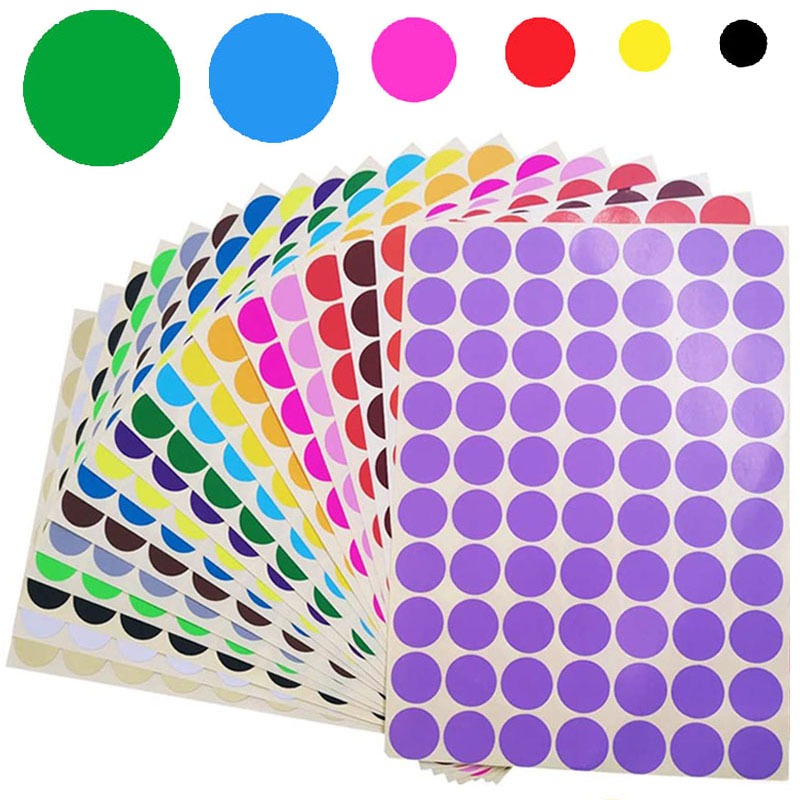 Instock Multiple Sizes Colorful Empty Papers Sticker for Essential Oil ...