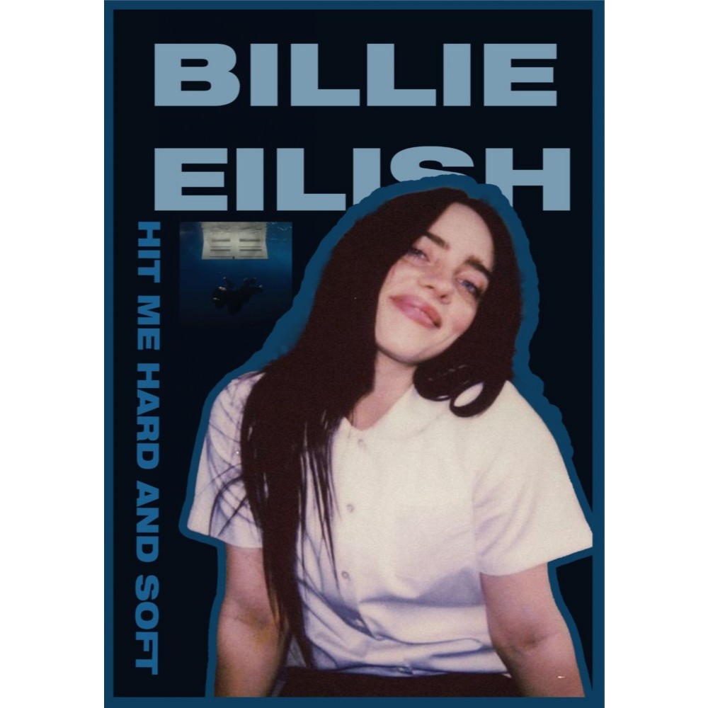Hit me hard and soft Billie Eilish poster A3 | Shopee Singapore