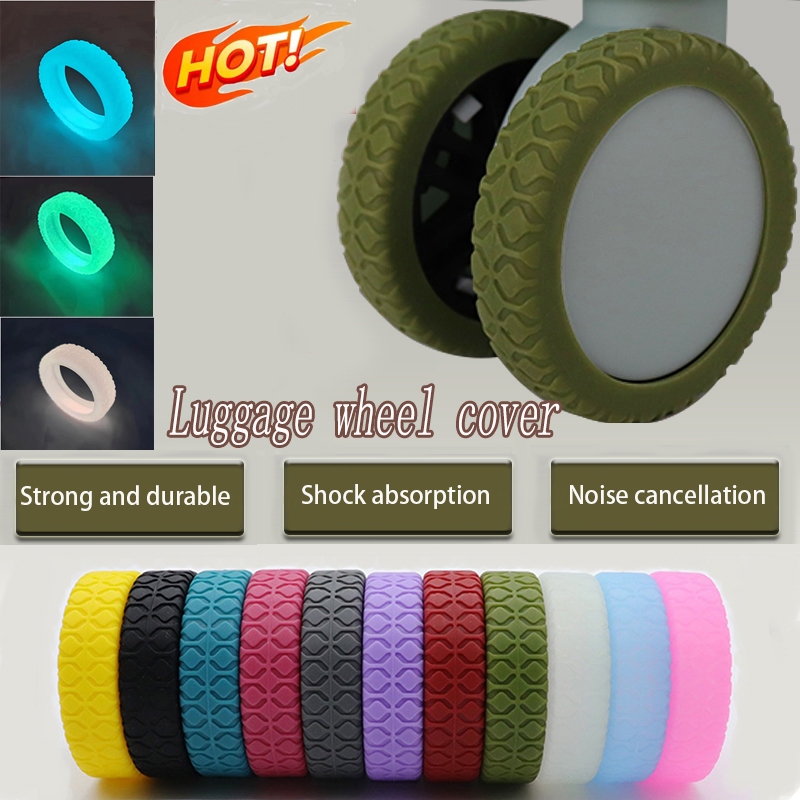 Suitcase Wheel Protective Cover Rubber Casters For Suitcase Travel Case ...