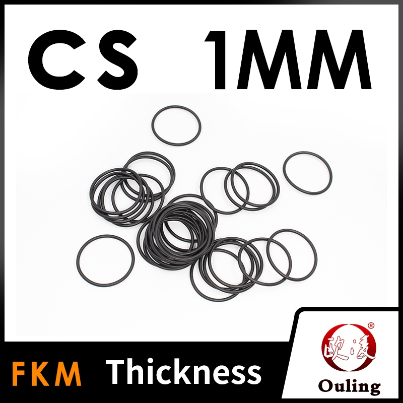 Ouling CS1mm Black FKM OD3-30mm Fluororubber FPM O-Ring washer Sealing ...