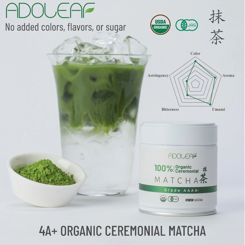 4A+Organic Matcha Ceremonial Grade Green Tea Powder,100% Pure No Sugar ...