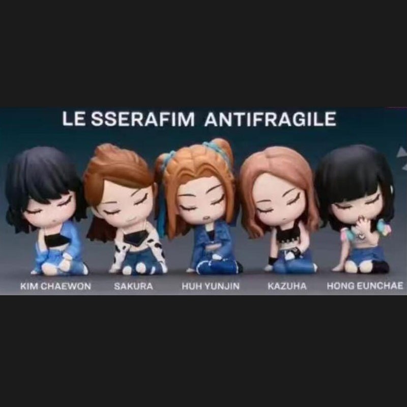 5Pcs/Set 5cm South Korean Girl Group Idol Singer LE SSERAFIM