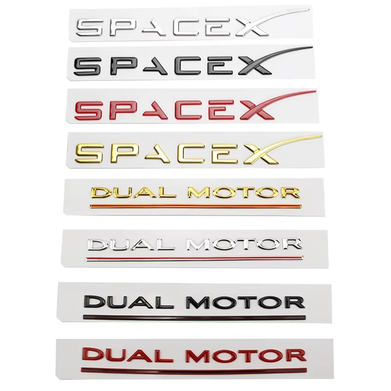 Car SpaceX Dual Motor Sticker Fender Side Decal For Tesla Model Y S 3 X ...