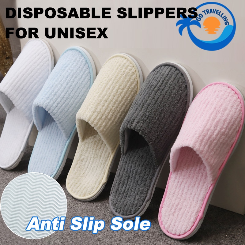 [SG Stock] Disposable Slippers Travel Hotel Men Women Grey White Pink ...