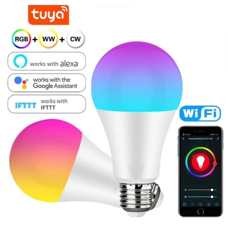 LED Wifi Smart Bulb GU10/E27/MR16 RGB+CW(2700-6500K) Smart Life App ...