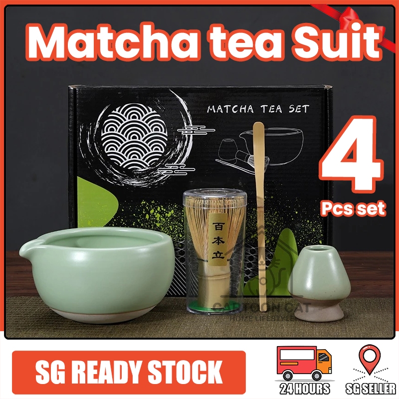 【SG STOCK】 Matcha Set (4pcs)Tea Ceremony Kit Matcha Tool Brush Bamboo ...