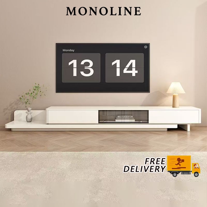 🇸🇬⚡Extendable Living Room TV Console TV Cabinet Household Floor Cabinet ...