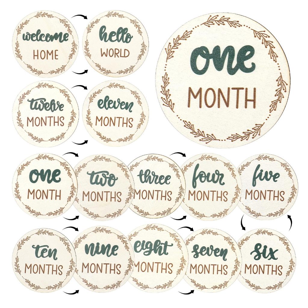 Baby Monthly Milestone Cards Sign, Baby Milestone Signs Baby Growth ...