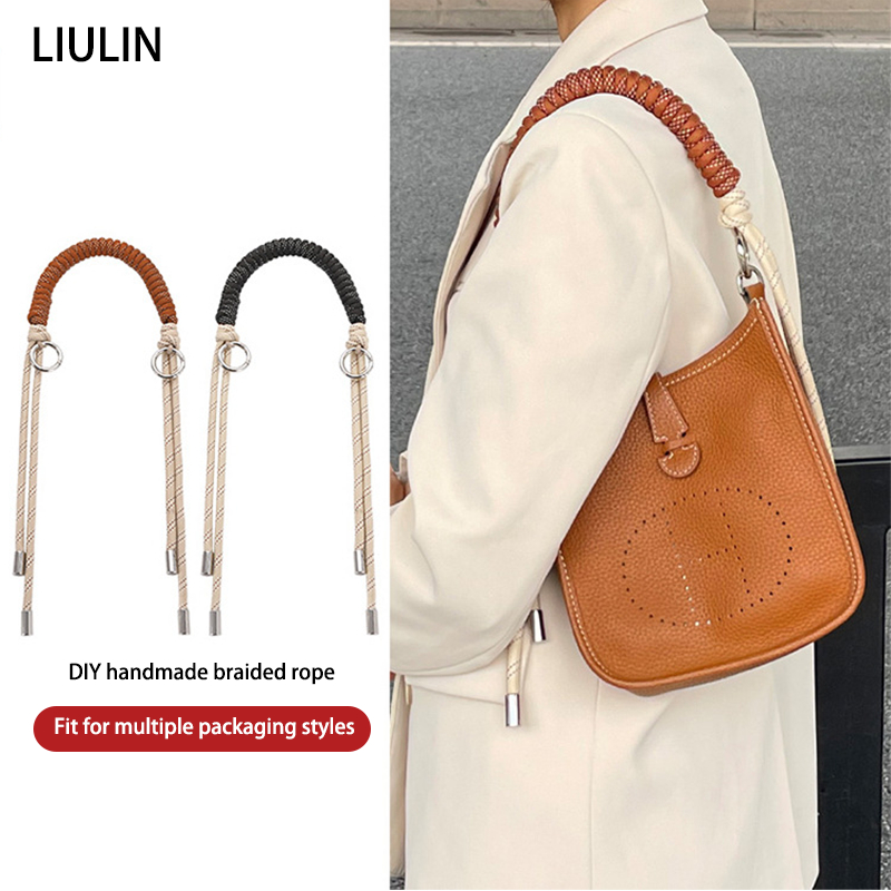 Bag strap, handmade braided rope suitable mini bag belt transformation ...